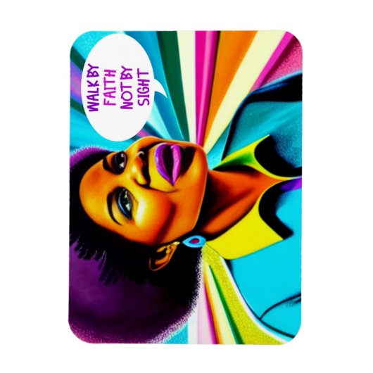 Church Lady Walk naar Faith Art Magnet Magneet (Verticaal)