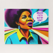 Church Lady Walk naar Faith Art Puzzle Legpuzzel (Horizontaal)
