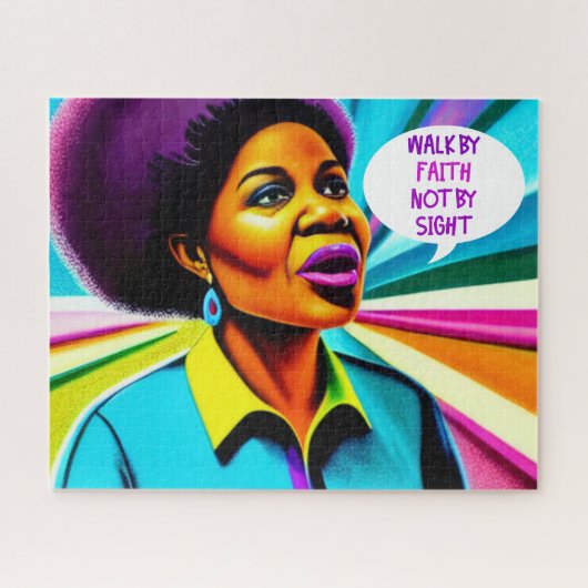 Church Lady Walk naar Faith Art Puzzle Legpuzzel (Horizontaal)