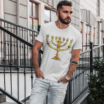 Church Menorah T-shirt<br><div class="desc">Maak kennis met onze verbluffende afbeelding van een kerkmenorah! Dit prachtige ontwerp legt de essentie van traditie en spiritualiteit vast, waardoor het een prachtige toevoeging is aan elk Zazzle product. Met een elegant silhouet van een menorah, met een door de kerk geïnspireerde achtergrond, combineert dit grafische ontwerp perfect twee belangrijke...</div>