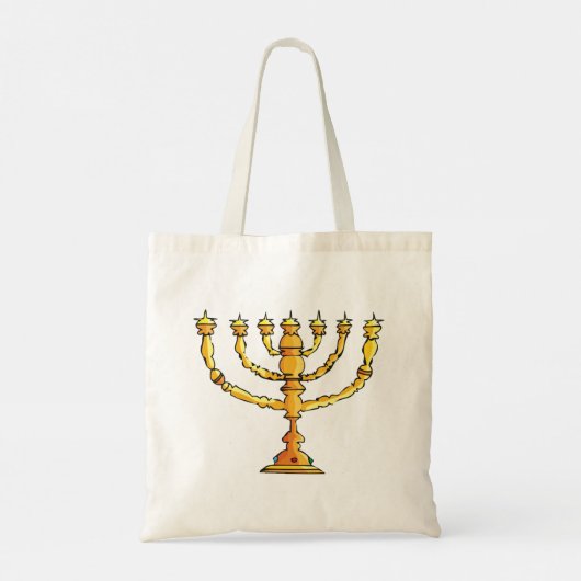 Church Menorah Tote Bag (Achterkant)