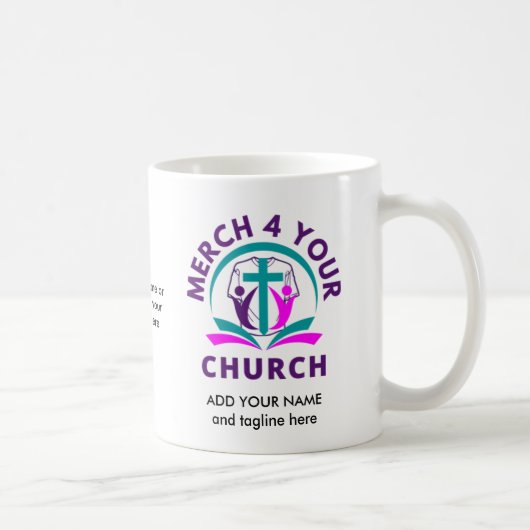 CHURCH MERCHANDISE Persoonlijk Je Logo toevoegen Koffiemok (Rechts)