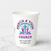 CHURCH MERCHANDISE Persoonlijk Je Logo toevoegen Papieren Bekers (Achterkant)