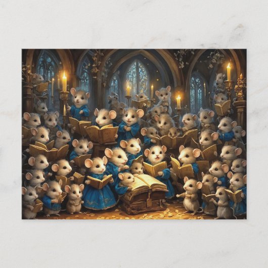 Church Mouse Choir Briefkaart (Voorkant)
