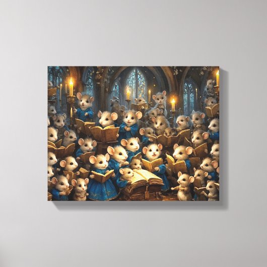 Church Mouse Choir Canvas Afdruk (Voorkant)