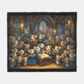 Church Mouse Choir Fleece Deken (Voorkant (Horizontaal))