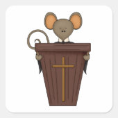 Church Mouse Vierkante Sticker (Voorkant)