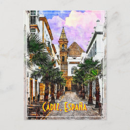 Church Nuestra Senora de la Palma. Cadiz, Spanje. Briefkaart