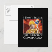 Church_of_climatology_blk_stkr Briefkaart (Voorkant / Achterkant)