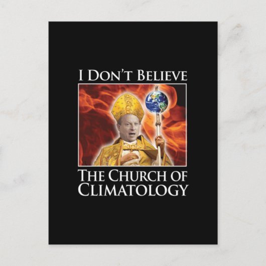 Church_of_climatology_blk_stkr Briefkaart (Voorkant)