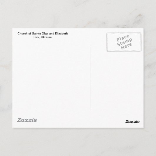 Church of Saints Olga and Elizabeth Briefkaart (Achterkant)