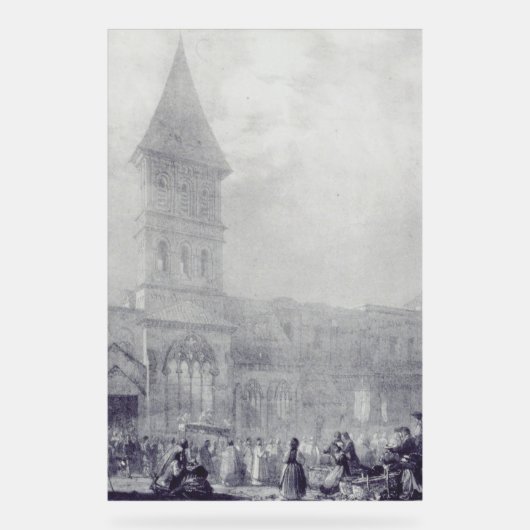 Church of the Abbey of Saint Philibert at Tounus Acryl Bord (Voorkant)