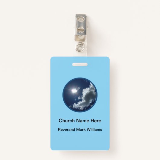 Church Pastor Clergy Faith Name Badges (Voorkant met clip)