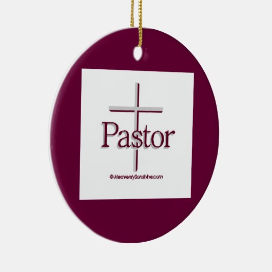 Church Pastor Cross Keramisch Ornament (Rechts)