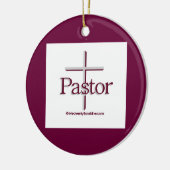 Church Pastor Cross Keramisch Ornament (Links)