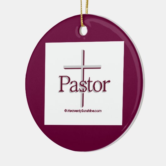 Church Pastor Cross Keramisch Ornament (Links)