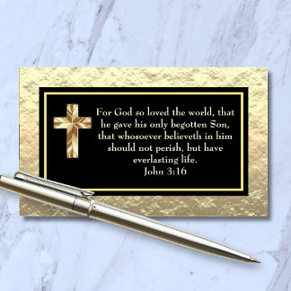 Church Pastor Gold And Black KJV Evangelist Card Visitekaartje