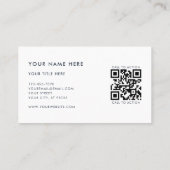 Church Pastor Modern QR-code Aangepaste Logo Navy Visitekaartje (Achterkant)