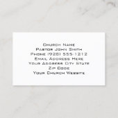 Church Pastor Modern Silver Gold Christelijk Visitekaartje (Achterkant)