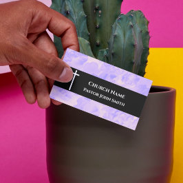 Church Pastor Purple Alcohol Ink Christian Visitekaartje