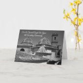 Church Personalized 8th Wedding Jubileum Kaart (Gele Bloem)