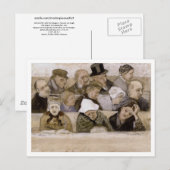 Church Pew met gelovigen, Vincent van Gogh Briefkaart (Voorkant / Achterkant)