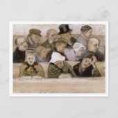 Church Pew met gelovigen, Vincent van Gogh Briefkaart (Voorkant)