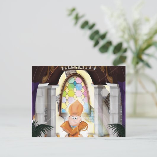 Church Priest Briefkaart (Staand voorkant)