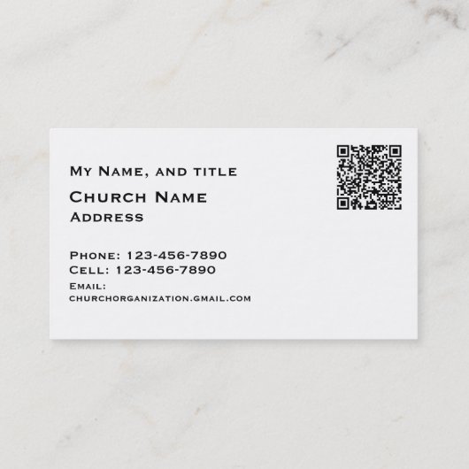 Church / Religious Three crosses with QR code Visitekaartje (Achterkant)