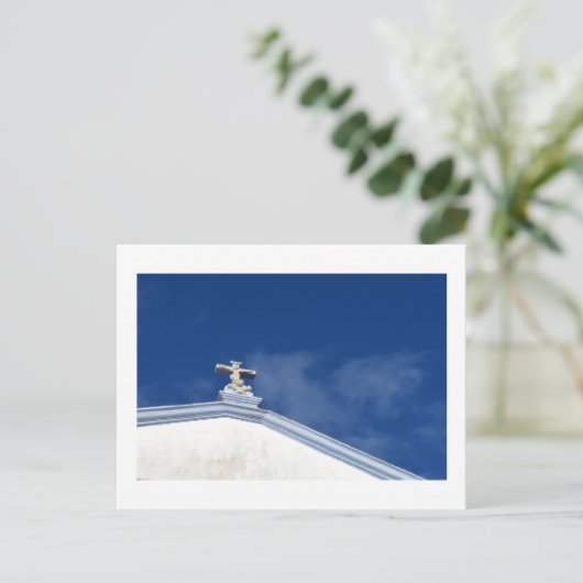 Church Roof Detail: Angra, Terceira, Azoren Postca Briefkaart (Staand voorkant)