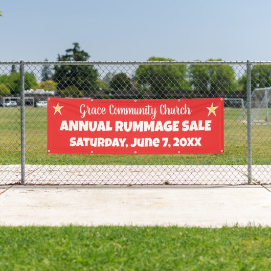 Church Rummage Sale Aangepaste banner (Insitu)