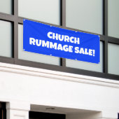 Church Rummage Sale! Bright banner (Buitenkant Gebouw)
