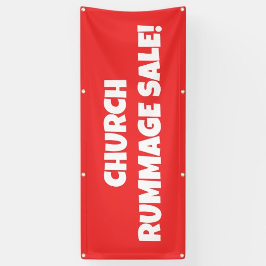 Church Rummage Sale! Bright banner (Verticaal)