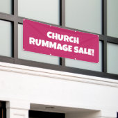 Church Rummage Sale! Bright banner (Buitenkant Gebouw)