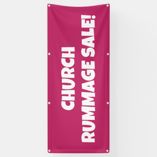Church Rummage Sale! Bright banner (Verticaal)