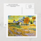 Church Saint-Paul-de-Mausole, Vincent van Gogh Briefkaart (Voorkant / Achterkant)