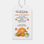 Church, School of Organization Herfst Goodie Bag Cadeaulabel (Achterkant)