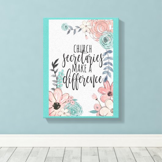 Church Secretaries Stretched Canvas Print (Insitu (Houten vloer))