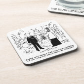 Church Service Wedding Vicar zegt nee tegen advoca Bier Onderzetter (Linkerzijde)