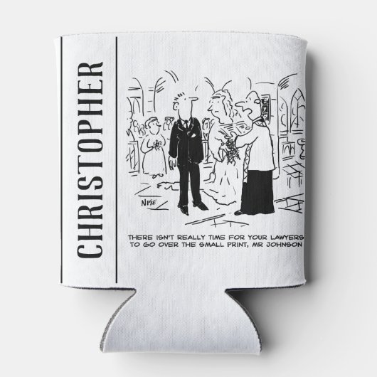 Church Service Wedding Vicar zegt nee tegen advoca Blikjeskoeler (Achterkant)