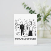 Church Service Wedding Vicar zegt nee tegen advoca Briefkaart (Staand voorkant)