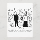 Church Service Wedding Vicar zegt nee tegen advoca Briefkaart (Voorkant)