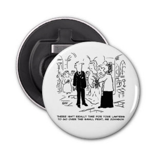 Church Service Wedding Vicar zegt nee tegen advoca Button Flesopener