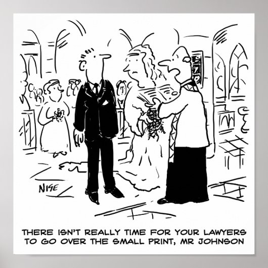 Church Service Wedding Vicar zegt nee tegen advoca Poster (Voorkant)