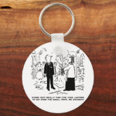 Church Service Wedding Vicar zegt nee tegen advoca Sleutelhanger (Voorkant)