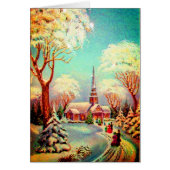 Church Snow Scene  Art Reproduction (Voorkant)