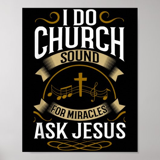 Church Sound Engineer O System Music Christian Poster (Voorkant)