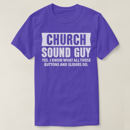 CHURCH SOUND GUY Christelijke audio engineer cadea T-shirt (Design voorkant)