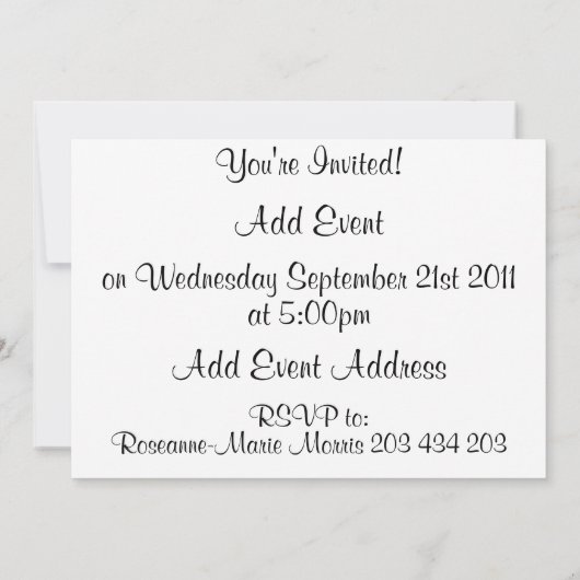 Church Square Invitation Kaart (Achterkant)