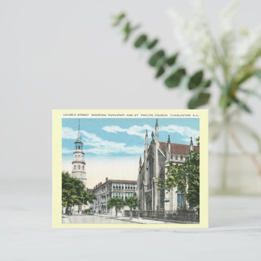 Church St., Charleston, South Carolina Briefkaart (Staand voorkant)